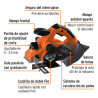 Cepillo eléctrico 3-1/4', profesional, 850 W