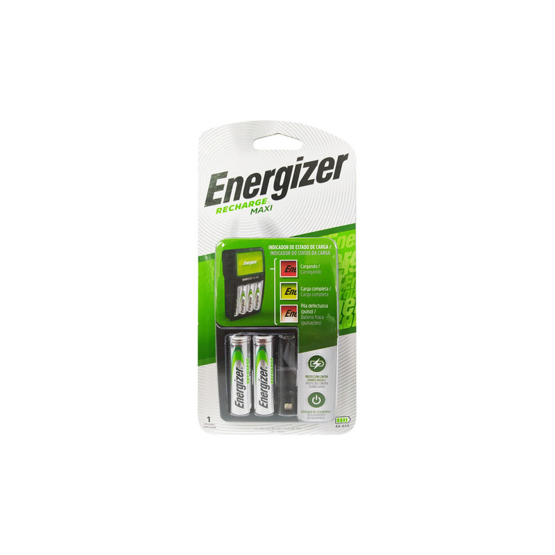 Cargador Para Pilas Energizer + 4 Pilas Recargables Aa