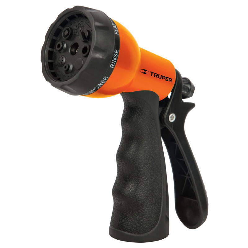 Pistola Plastica Con Recubrimiento 8 Funciones Truper