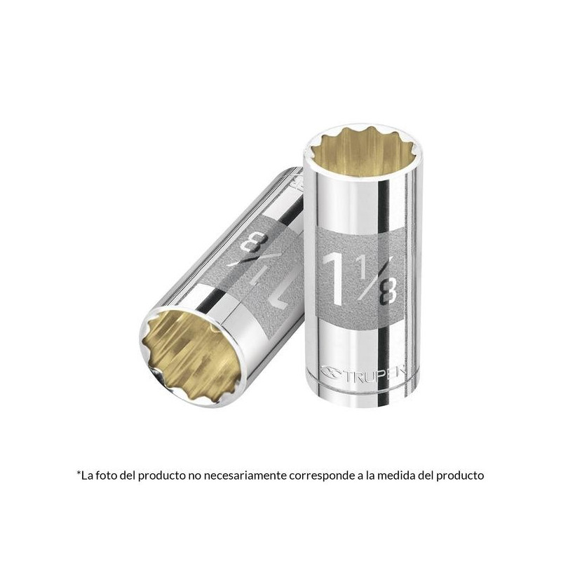 Copa Estandar Larga De 12 Puntas 1/2" Mando 1/2 Truper