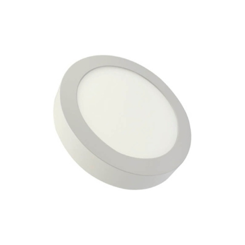 Panel Led 12w 6pg Blanco Redondo Sobreponer