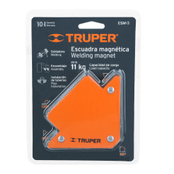 4 unidades Escuadra magnética 3" para soldar, capacidad 11 kg, Truper