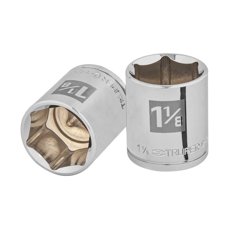 Copa Estandar De 6 Puntas 1 1/8" Mando 1/2 Truper