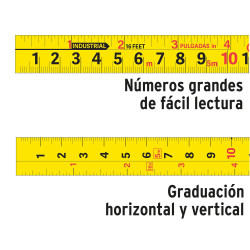 Flexómetro Gripper contra impactos 3 m cinta 13 mm, Truper