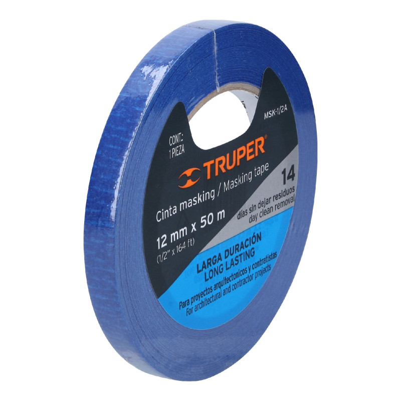 Cinta masking tape azul de 2' x 50 m, Truper