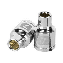 Copa Milimétrica 7 mm, 6 puntas, cuadro 3/8", Truper