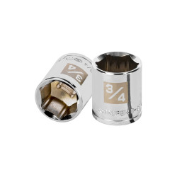 Copa Estándar 3/4", 6 puntas, cuadro 3/8", Truper
