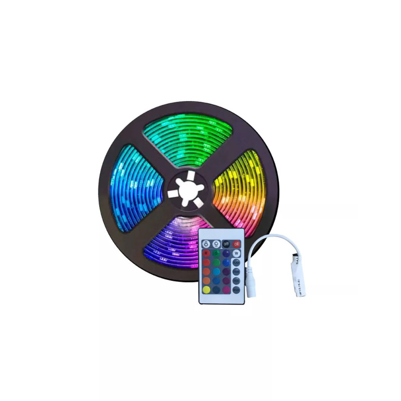 Cinta Led Luz Rgb Rollo x 5m 12v Mercury