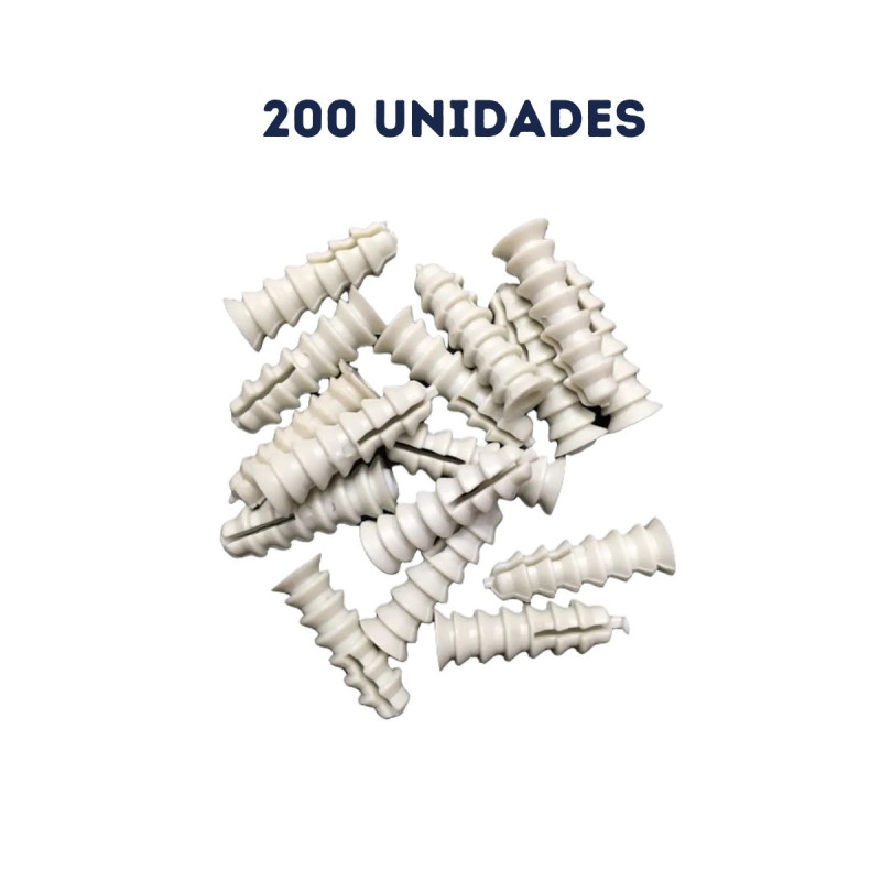 Paquete x 200 unidades Chazo Taco Estriado 3/8