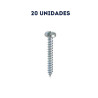 20 unidades Tornillo Lámina 6x1 1/2