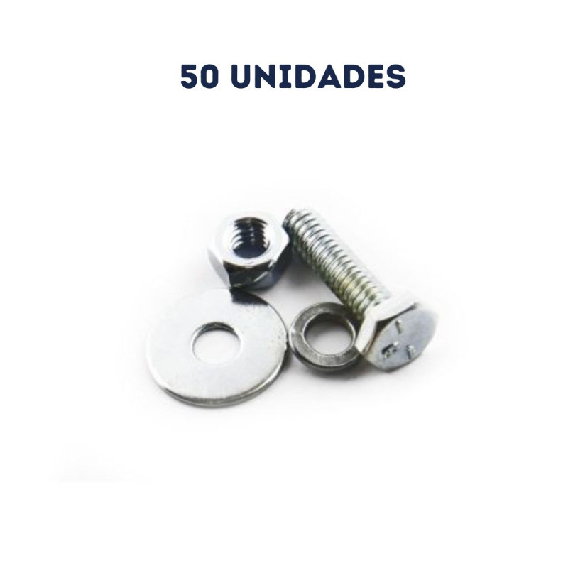 Paquete x 50 unidades Tornillo Hexagonal 1/4 x 1  1/2