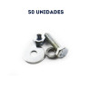 Paquete x 50 unidades Tornillo Hexagonal 1/4 x 1  1/2