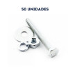 Paquete x 50 unidades Tornillo Hexagonal 1/4 x 2 1/2