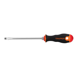 Destornillador Punta Pala 1/4"x 6" Con Mango Comfort Grip Truper