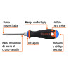 Destornillador Punta Phillips 3/16"x 3" Con Mango Comfort Grip Truper