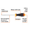 Destornillador cabinet 1/8" x 4" mango Comfort Grip, Truper