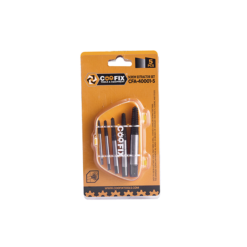 Extractores De Tornillos 5 Piezas 1/3 (3mm) A 3/4 (18mm), Alta Calidad, Coofix