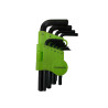 Juego De 10 Llaves Allen Bristol Milimétricas Ferreco Basics Color Verde Lima