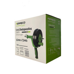 Sonda Destapacaños Manual Con Adaptación A Taladro 7,6 Mts, Tuberias, Desagues, Sanitarios, Lavamanos Ferreco Expert