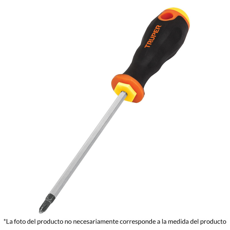 Destornillador Punta Gabinete 3/16" x 4" Mango Comfort Grip Truper