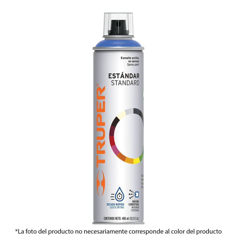 Pintura En Aerosol Plata Color Metalico Truper