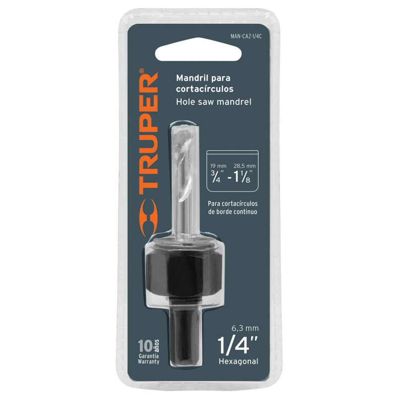 Mandril Para Sierra Copa Borde Continuo 1/4" Truper