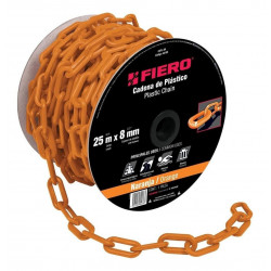 Cadena Plastica 8MM 7 Color Naranja Fiero