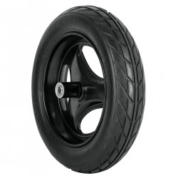 Llanta completa antipinchazo 16", incluye eje y baleros