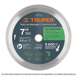 Disco Diamantado Continuo 10" Acabado Fino Truper