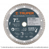 Disco Diamantado Turbo 4 1/2" Uso General Truper
