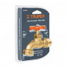 Llave Terminal Para Jardin De Laton 1/2" 140G En Blister Truper