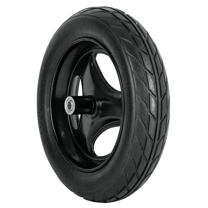 Llanta completa antipinchazo 16", incluye eje y baleros