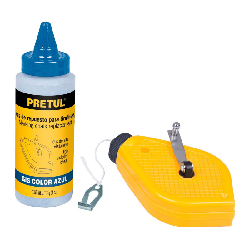 Cimbra Plastica 15M 50ft Con Tinta Pretul