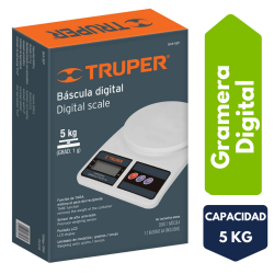 Báscula Digital Gramera Base Plástica - Capacidad 5KG
