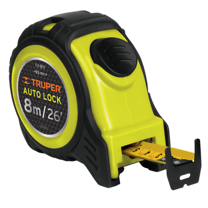 Flexómetro Auto Lock, 8 m, cinta 25 mm"