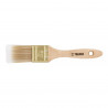 Brocha cerdas sintéticas,mango de madera, corte recto, 2-1/2"