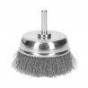 Carda de copa, alambre grueso, calibre 0.3 mm, 2-3/4', Pretu"