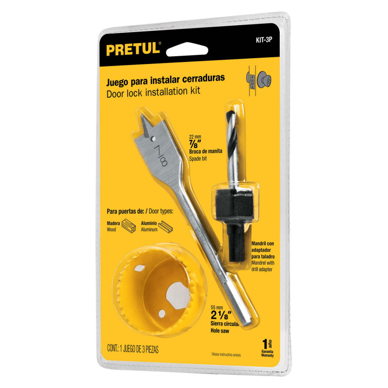Kit de 3 sierras cortacírculos para madera, Pretul