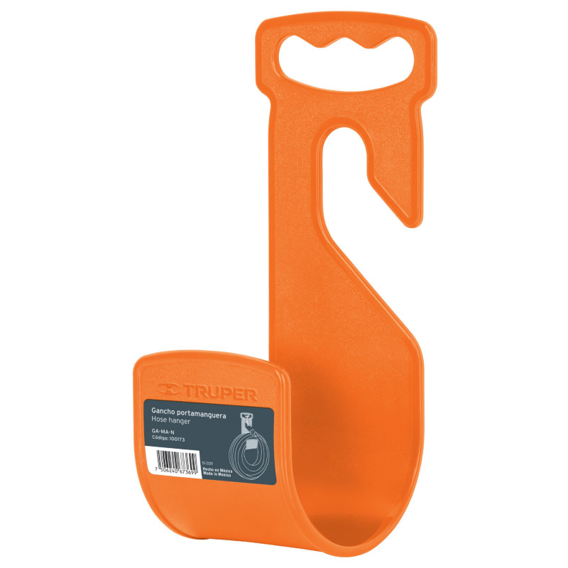 Gancho plástico para manguera de jardín, naranja"