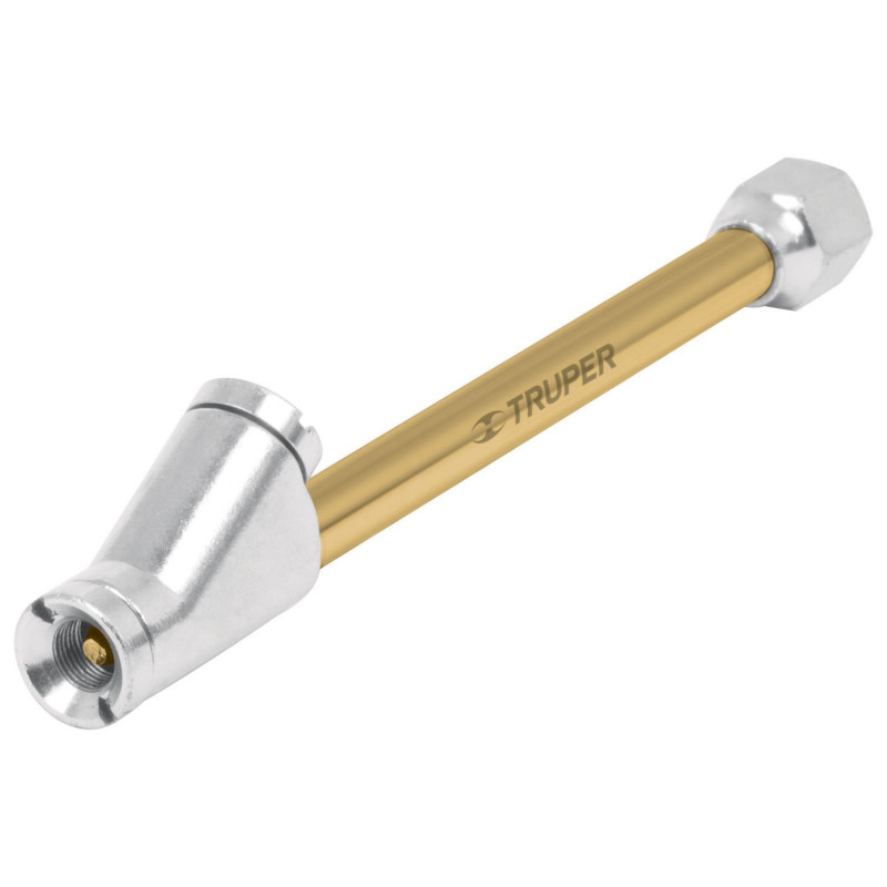 Inflador Cabeza Doble De Laton Truper