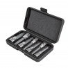 Jgo 7 dados punta larga bristol M5 a M16x100mm,cuadro 1/2'"