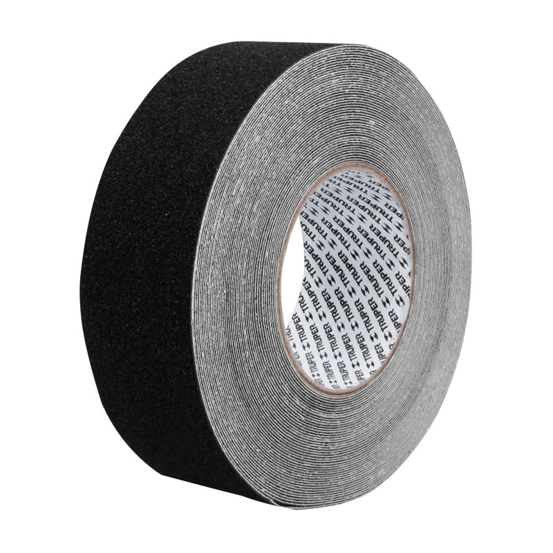Cinta antiderrapante negra con abrasivo, 50mm x 18m"