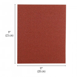 Lija de esmeril roja, grano 80"