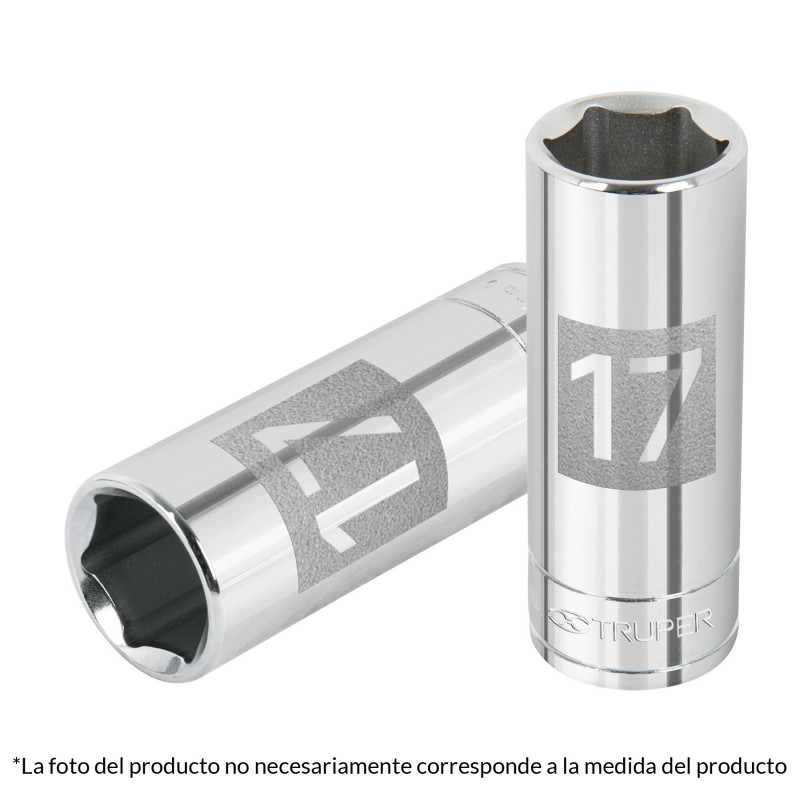 Copa Estandar Larga De 6 Puntas 3/8" Truper