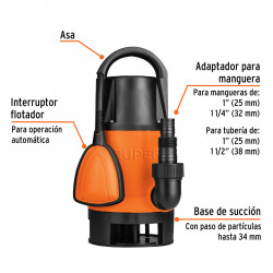 Especificaciones de Bomba Sumergibles  de 750 W