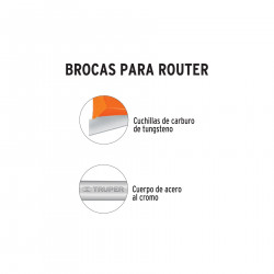 Especificaciones de Fresa Corte En V 1/2"