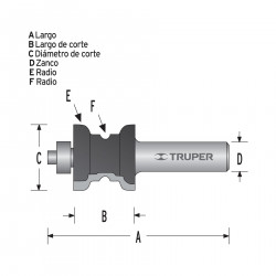 Forma de Fresa Collarín de 7/8"