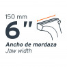 Prensa de banco 6" uso industrial Truper
